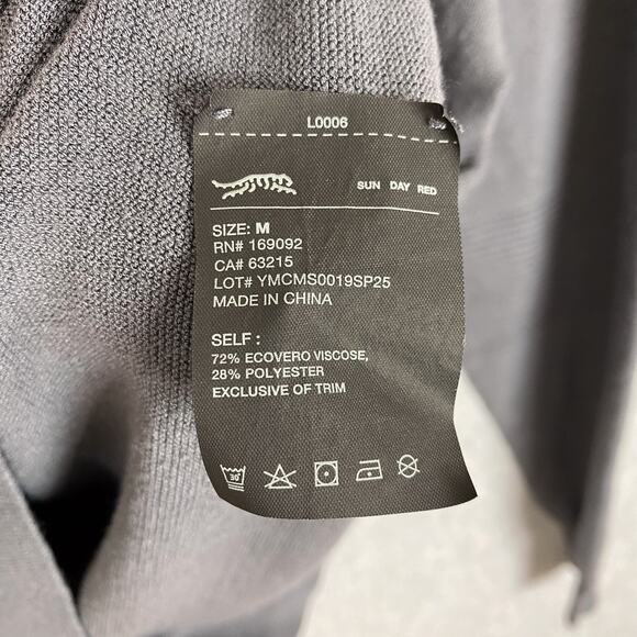 Sun Day Red Sweater Mens Size M 3D Knit Lightweight Quarter Zip Golf Pullover - Picture 9 of 9